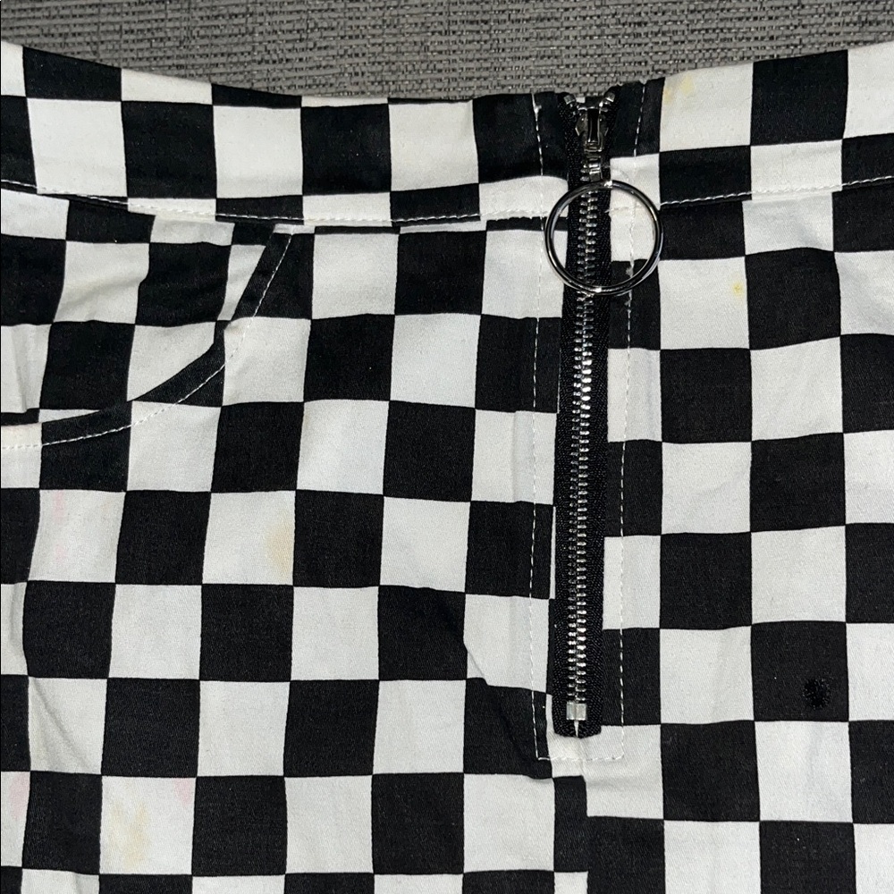 Checkered A-Line Skirt - Picture 2 of 3